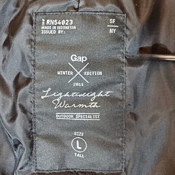 New Gap Light Weight Warmth Puffer Jacket Black size Large - Picture 4 of 11